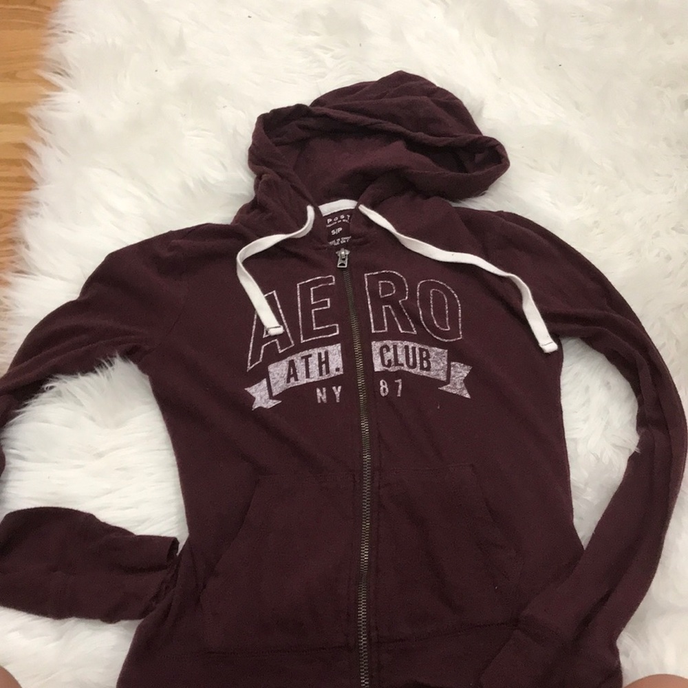 Maroon trade marked sweater